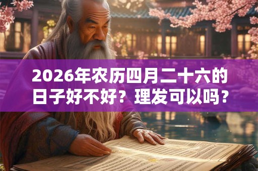 2026年农历四月二十六的日子好不好？理发可以吗？