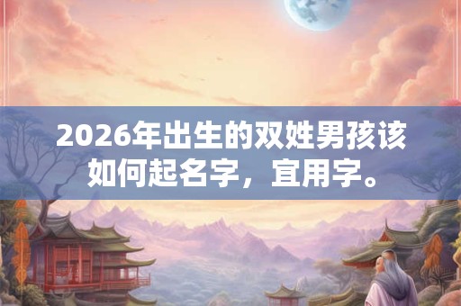 2026年出生的双姓男孩该如何起名字，宜用字。
