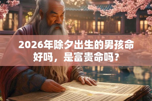 2026年除夕出生的男孩命好吗,是富贵命吗? 2026年除夕出生的男孩命好吗,是富贵命吗?