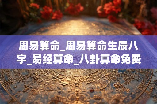 周易算命_周易算命生辰八字_易经算命_八卦算命免费