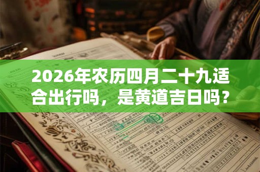 2026年农历四月二十九适合出行吗，是黄道吉日吗？