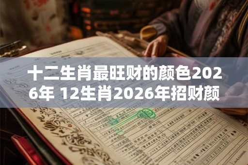 十二生肖最旺财的颜色2026年 12生肖2026年招财颜色大全