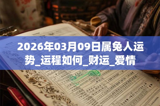 2026年03月09日属兔人运势_运程如何_财运_爱情 2026年03月09日属兔人运势_运程如何_财运_爱情