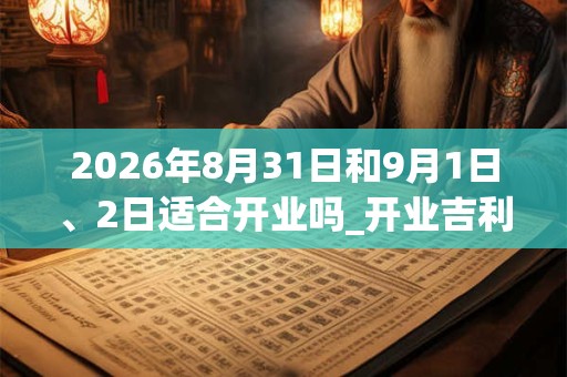 2026年8月31日和9月1日、2日适合开业吗_开业吉利吗 2026年8月31日和9月1日、2日适合开业吗_开业吉利吗