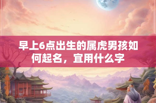 早上6点出生的属虎男孩如何起名，宜用什么字