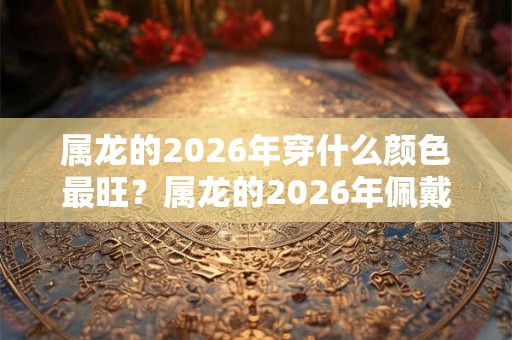 属龙的2026年穿什么颜色最旺？属龙的2026年佩戴什么最好？