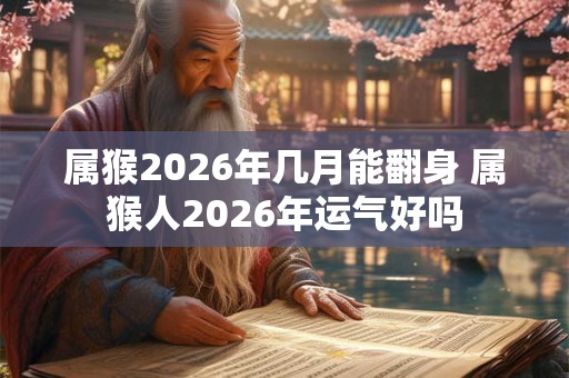 属猴2026年几月能翻身 属猴人2026年运气好吗
