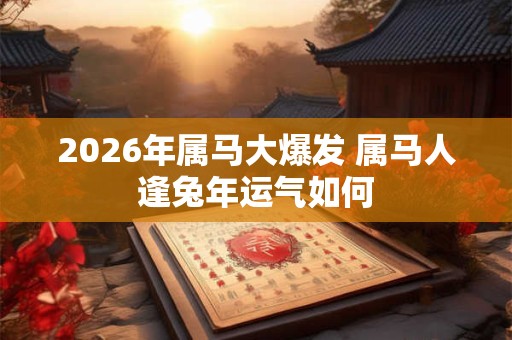2026年属马大爆发 属马人逢兔年运气如何 2026年属马大爆发 属马人逢兔年运气如何