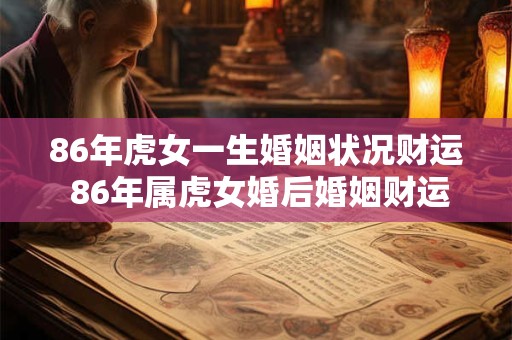 86年虎女一生婚姻状况财运 86年属虎女婚后婚姻财运状况