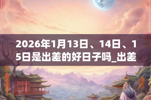 2026年1月13日、14日、15日是出差的好日子吗_出差可以吗