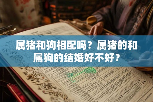 属猪和狗相配吗？属猪的和属狗的结婚好不好？