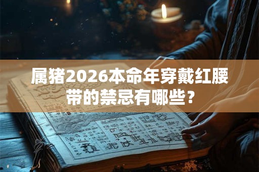 属猪2026本命年穿戴红腰带的禁忌有哪些？