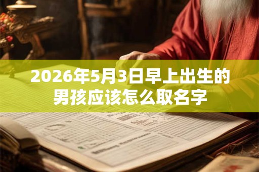 2026年5月3日早上出生的男孩应该怎么取名字