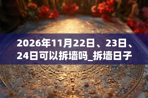 2026年11月22日、23日、24日可以拆墙吗_拆墙日子好吗