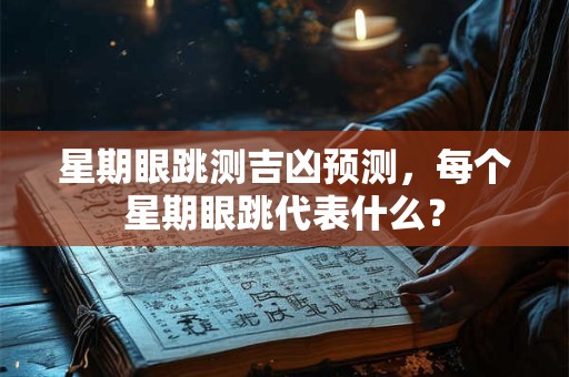 星期眼跳测吉凶预测,每个星期眼跳代表什么? 星期眼跳测吉凶预测,每个星期眼跳代表什么?