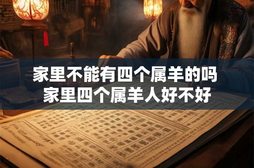 家里不能有四个属羊的吗 家里四个属羊人好不好