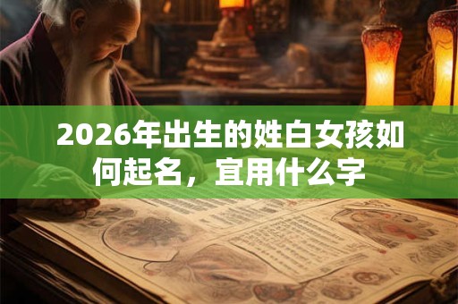 2026年出生的姓白女孩如何起名,宜用什么字 2026年出生的姓白女孩如何起名,宜用什么字