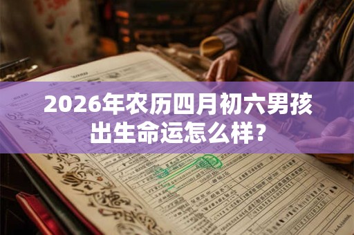 2026年农历四月初六男孩出生命运怎么样？