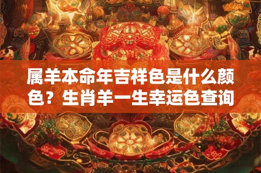 属羊本命年吉祥色是什么颜色?生肖羊一生幸运色查询 属羊本命年吉祥色是什么颜色?生肖羊一生幸运色查询