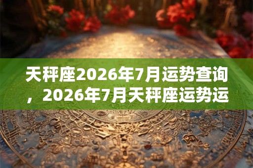 天秤座2026年7月运势查询，2026年7月天秤座运势运程详解