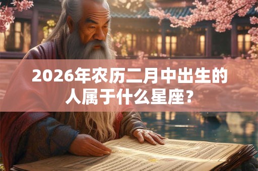 2026年农历二月中出生的人属于什么星座？