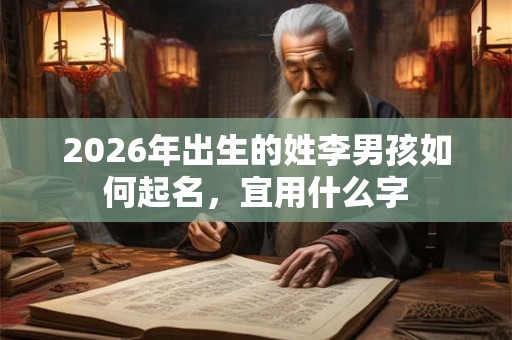 2026年出生的姓李男孩如何起名，宜用什么字