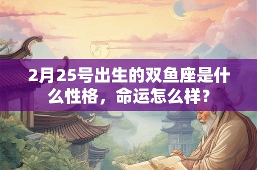 2月25号出生的双鱼座是什么性格，命运怎么样？