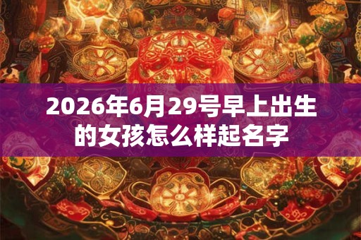 2026年6月29号早上出生的女孩怎么样起名字 2026年6月29号早上出生的女孩怎么样起名字