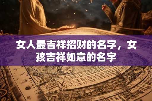 女人最吉祥招财的名字，女孩吉祥如意的名字