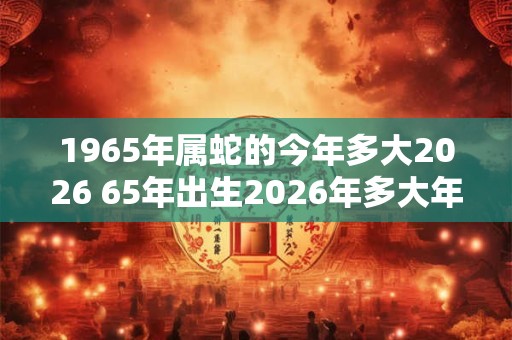 1965年属蛇的今年多大2026 65年出生2026年多大年龄 1965年属蛇的今年多大2026 65年出生2026年多大年龄