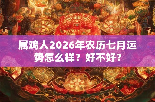 属鸡人2026年农历七月运势怎么样？好不好？