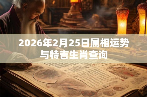 2026年2月25日属相运势与特吉生肖查询