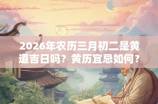 2026年农历三月初二是黄道吉日吗？黄历宜忌如何？