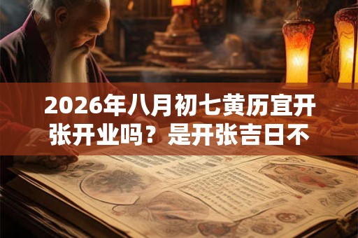 2026年八月初七黄历宜开张开业吗？是开张吉日不
