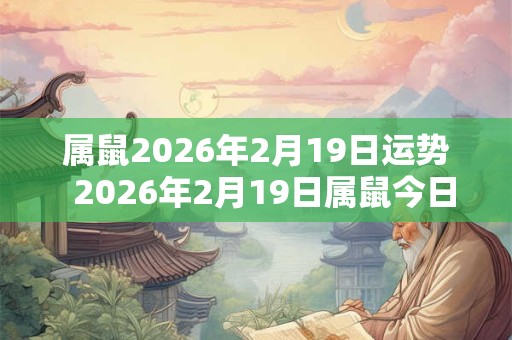 属鼠2026年2月19日运势  2026年2月19日属鼠今日运势