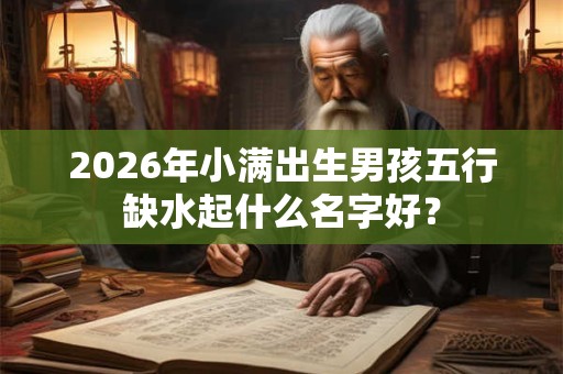 2026年小满出生男孩五行缺水起什么名字好？