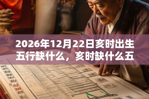 2026年12月22日亥时出生五行缺什么，亥时缺什么五行