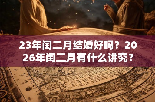 23年闰二月结婚好吗？2026年闰二月有什么讲究？