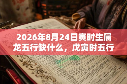 2026年8月24日寅时生属龙五行缺什么，戊寅时五行缺什么