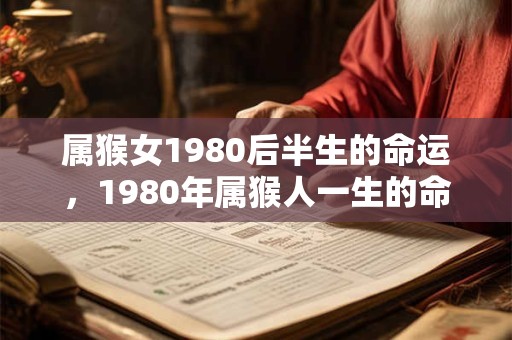 属猴女1980后半生的命运，1980年属猴人一生的命运