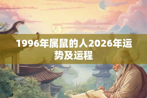 1996年属鼠的人2026年运势及运程