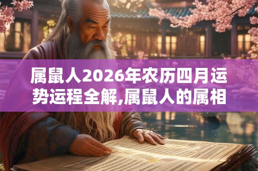 属鼠人2026年农历四月运势运程全解,属鼠人的属相婚配表