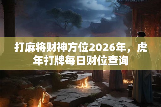 打麻将财神方位2026年,虎年打牌每日财位查询 打麻将财神方位2026年,虎年打牌每日财位查询