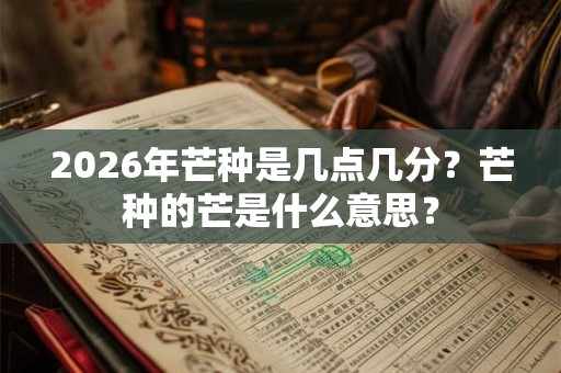 2026年芒种是几点几分?芒种的芒是什么意思? 2026年芒种是几点几分?芒种的芒是什么意思?