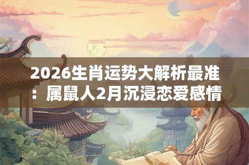 2026生肖运势大解析最准：属鼠人2月沉浸恋爱感情运向好