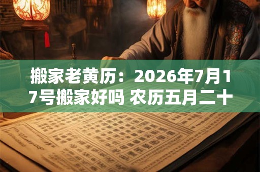 搬家老黄历：2026年7月17号搬家好吗 农历五月二十七日子好吗