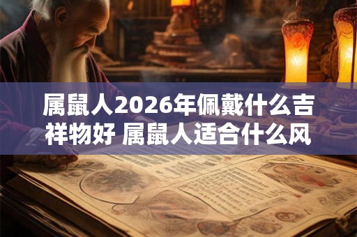 属鼠人2026年佩戴什么吉祥物好 属鼠人适合什么风水饰品