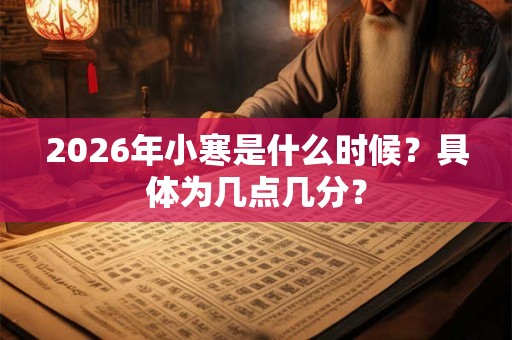2026年小寒是什么时候？具体为几点几分？