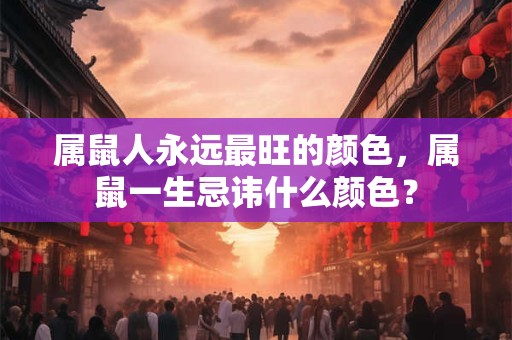 属鼠人永远最旺的颜色，属鼠一生忌讳什么颜色？