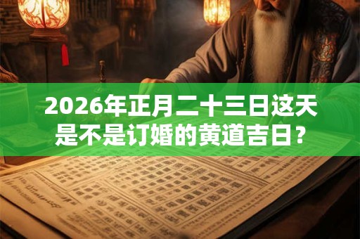 2026年正月二十三日这天是不是订婚的黄道吉日? 2026年正月二十三日这天是不是订婚的黄道吉日?